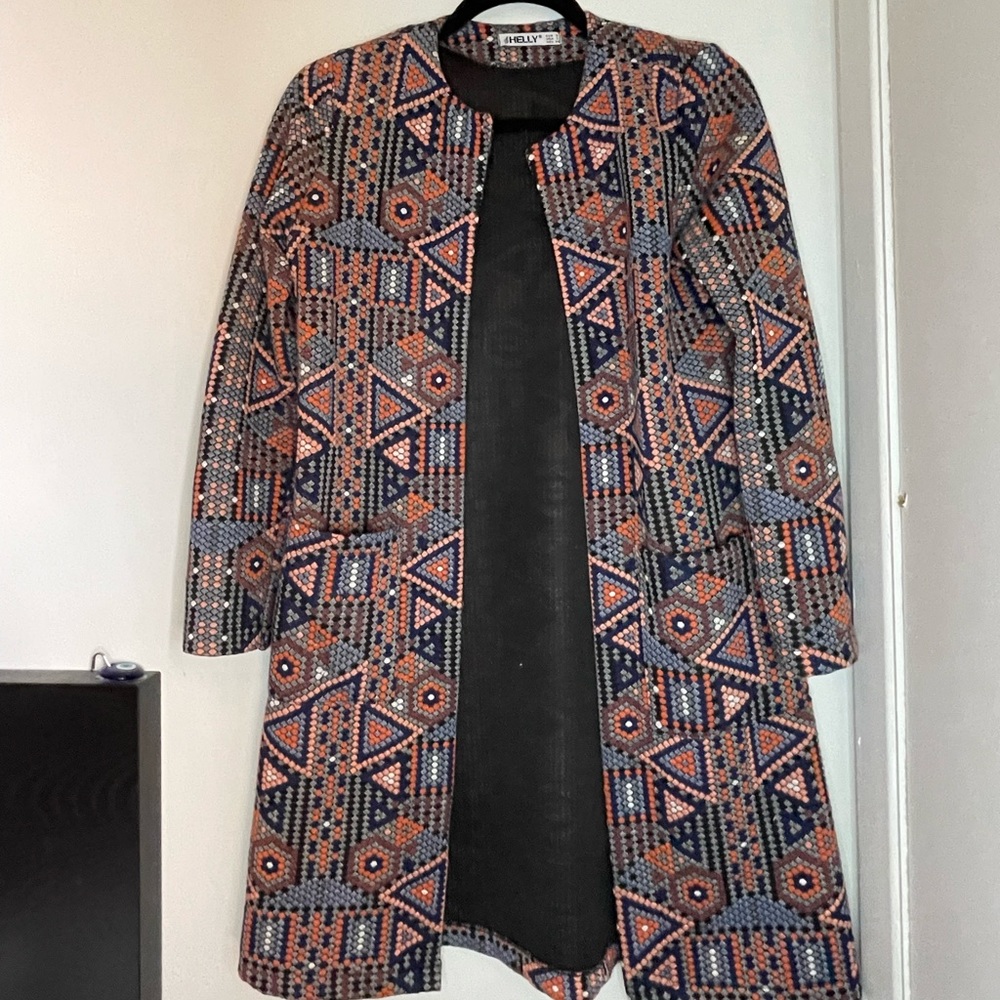 Patterned fall jacket, Size S